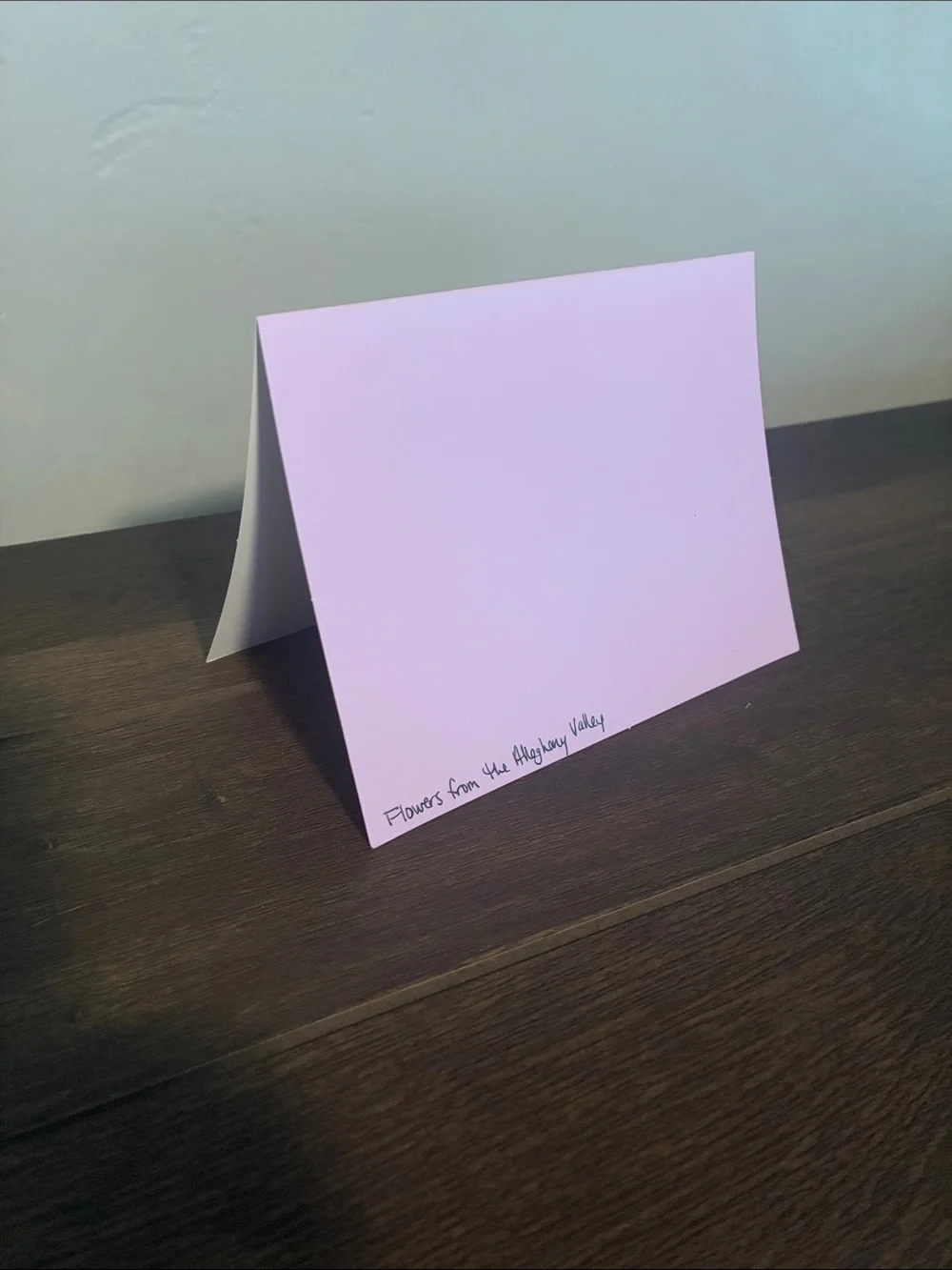 Handmade Pressed Flowers on Blank Card